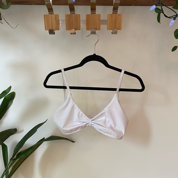 NWOT White Swim Top, Thin Straps, Size L - Picture 2 of 4